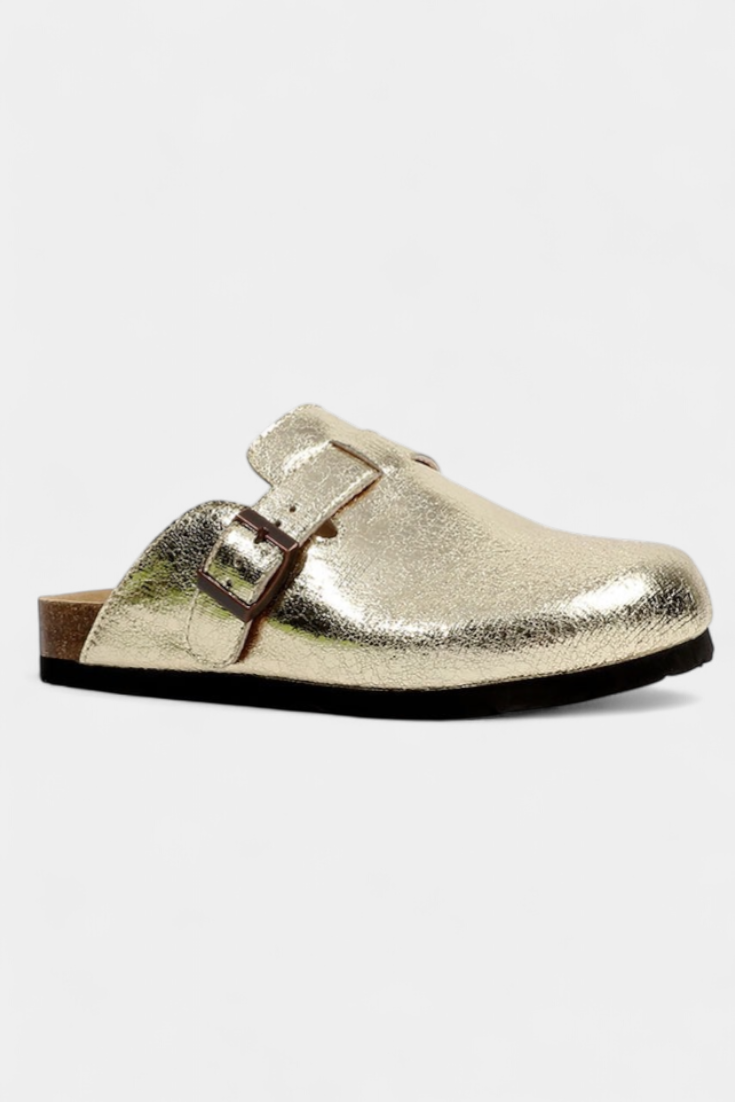 Aubree | Unisex Suede Clogs with Adjustable Buckle